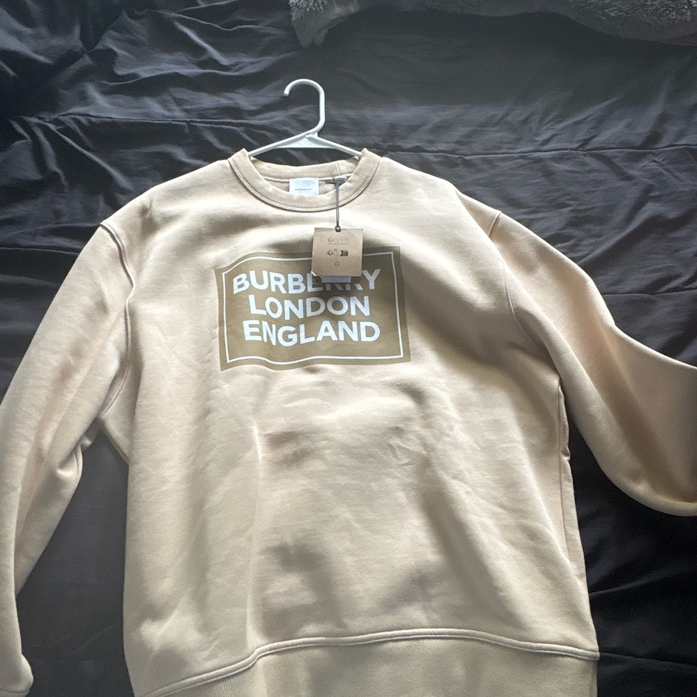 Burberry Cream Crewneck Sweater